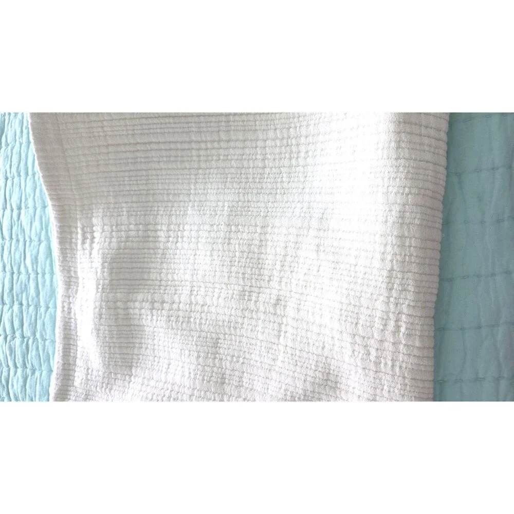 West Elm Cotton Ribbed Textured Cream Pillow Cover 20x20 NWoT